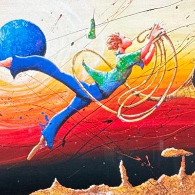 MARCUS GLENN (American b. 1968) SERIOLITHOGRAPH | Floatin With The Mojo. Seriolithograph. 18 x 23.5 in. Sight. Signed lower right,...