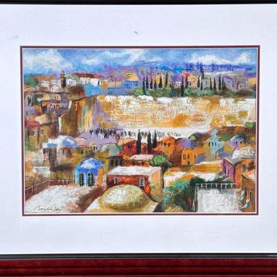 SLAVA BRODINSKY (Russian b. 1955) SERIGRAPH | City of Faith. Serigraph . 12 x 17 in. Sight. Signed lower left, numbered “AP 11/45” and...