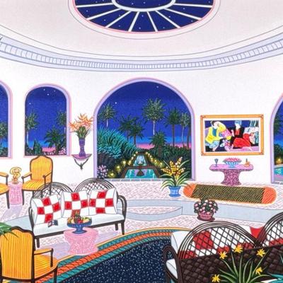 FRANCOIS "FRANCH" LEDAN (b. 1949) GICLEE | Tropical Nights. Embellished Giclee on canvas. 30 x 39.5 in. canvas. Signed lower...
