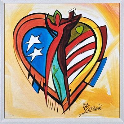 Alfred Gockel (German, b. 1952) GICLEE | Love American Style. Giclee on canvas. 16 x 16 in. Canvas Signed & numbered "EA...