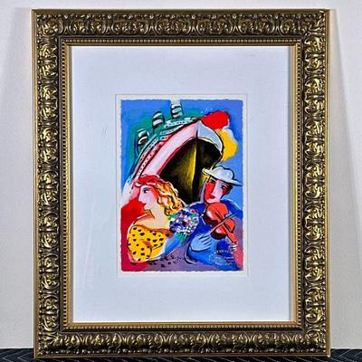 ZAMY STEYNOVITZ (Polish/Israeli 1951-2000) GICLEE | Holdiay Dreams. Giclee 11.75 x 8.5 in. Sight. Signed & numbered “317/350” - h....