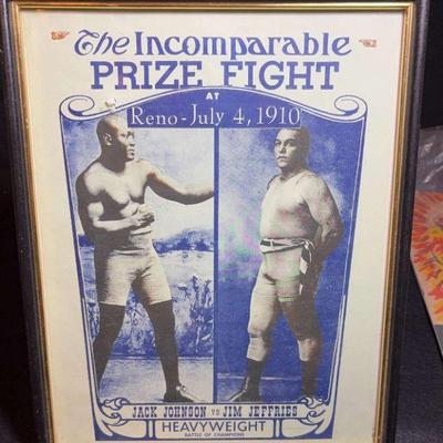 Key publishing co johnson vs jeffries boxing poster
