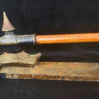 Battle axe tobacco cutter by roger s iron co.