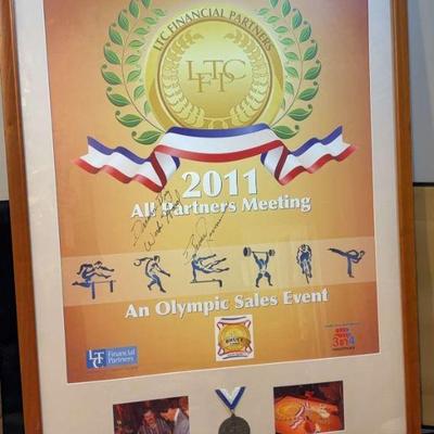 Bruce jenner signed poster 2011 all partners meeting
