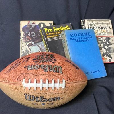 Nfc vs afc branded ball 1997 and vintage football books