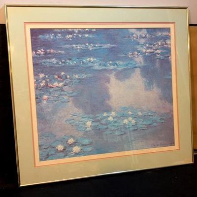 Framed monet print