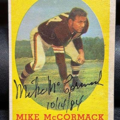 Mike mccormack signed football card
