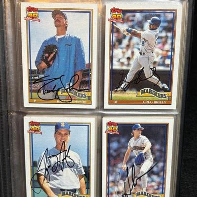 Athlete signed mariners baseball cards