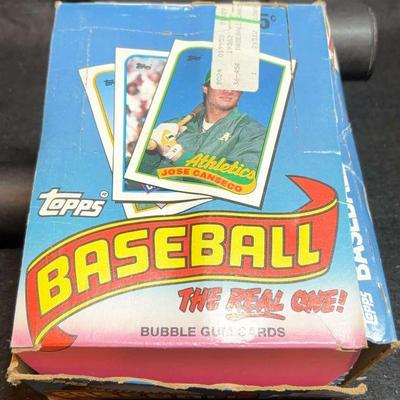 1989 topps baseball bubble gum cards box