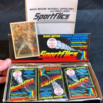 Sportflics magic motion baseball superstars trivia cards