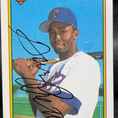 Gary pettis signed baseball card