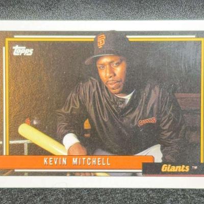Kevin mitchell signed baseball card