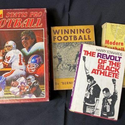 Sports illustrated statis pro football game and vintage football books