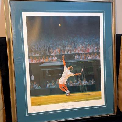 Stefan edberg signed lithograph