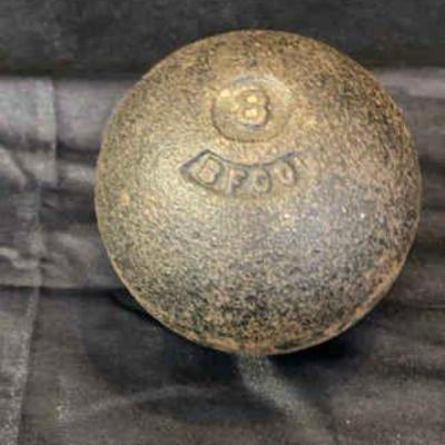 Antique 8 pound cast iron bfco shot put