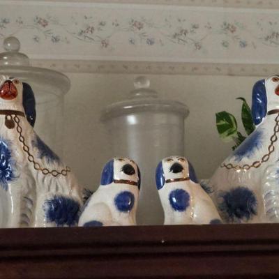 Antique Dog Figurines (Blue and White)
•	Bring home these timeless treasures! This collection of four charming blue-and-white antique dog...