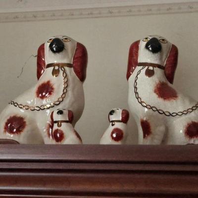Vintage Dog Figurines (Red and White)
•	Add charm and character with this adorable set of four red-and-white vintage ceramic dog...