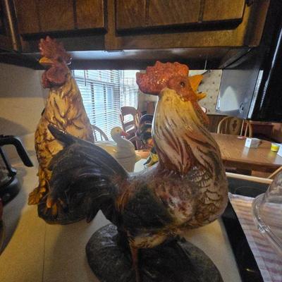 Colorful Ceramic Rooster Décor
•	A pair of beautifully painted ceramic rooster figurines, each with vivid colors and detailed feathers....