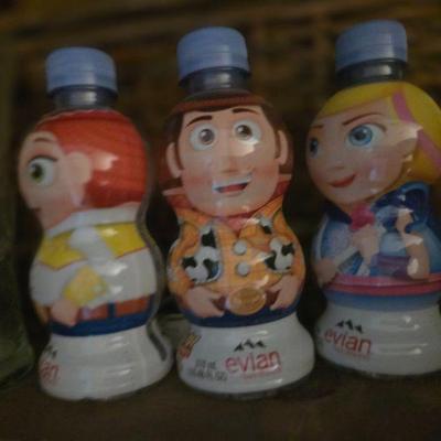 Toy Story Evian Collectible Bottles
- A set of rare, limited-edition Evian water bottles featuring characters from the iconic Toy Story...