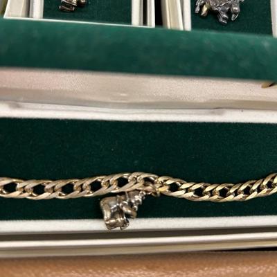 DISNEY WINNIE THE POOH STERLING CHARM BRACELET 