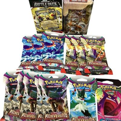 TN18 Large Group Of Factory Sealed Pokémon Trading Cards