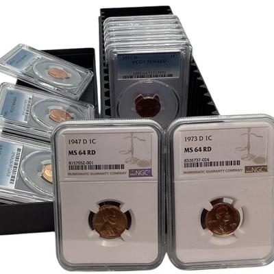 TN98 Twelve Lincoln Cents PCGS/NGC Graded Slab Coins