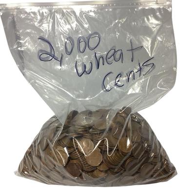 TN126 Large Bag Of 2,000 Wheat Pennies