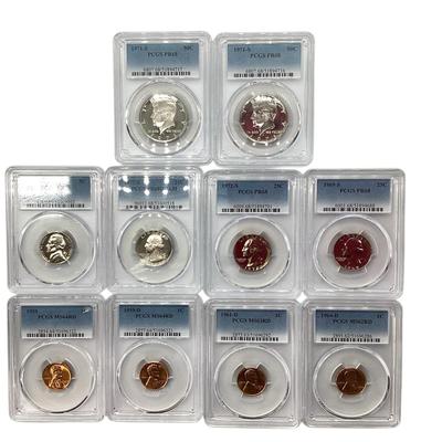 TN79 Ten Misc PCGS Slabbed Coins