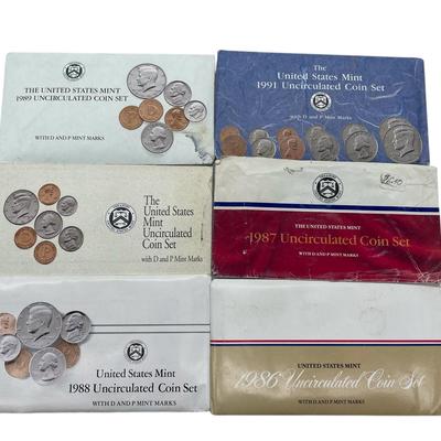 TN42 1986, 87, 88, 89, 91, 92 Mint Sets