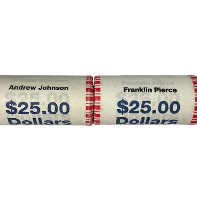 TN57 Two $25 Dollar US Mint Presidential Rolls 