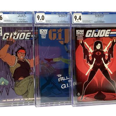 TN101 Three GI Joe CGC Graded Comics 
