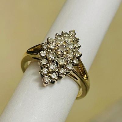 TN200  14k Yellow Gold Diamond Ring