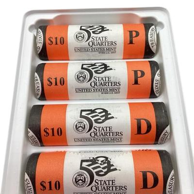 TN91 Four Rolls US Mint Statehood Quarters