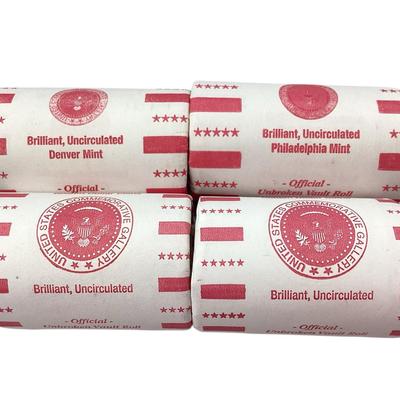 TN87 Four Vault Rolls Of Presidential $1 Coins