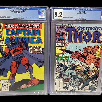 TN6 Thor & Capt America CGC Graded Comic Books