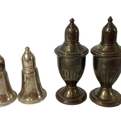 TN124 Two Weighted Sterling Salt & Pepper Shakers