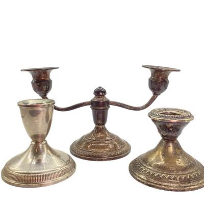 TN110 Weighted Sterling Candle Holders