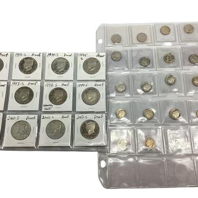 TN108 Sheets Of Kennedy & Roosevelt Proof Coins