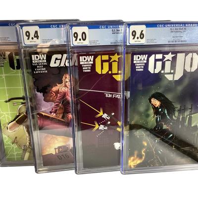 TN127 Four GI Joe NCGS Graded Comics