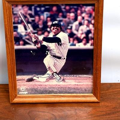 Reggie Jackson Signed 8x10 Poster – 1996 MLB Genuine Merchandise (No COA)