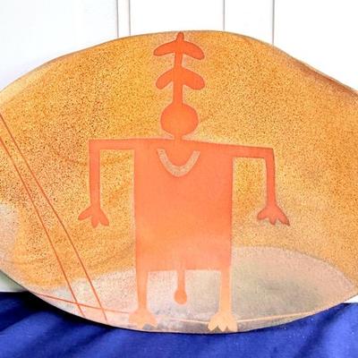 Signed 1988 Native American-Style Ceramic Bowl – 14”