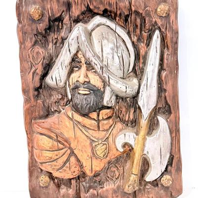 Vintage Universal Statuary Conquistador Wall Plaque (1968 Porcelain)