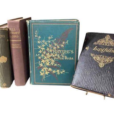 JAKA731 Vintage Poetry Books By Longfellow & More	Bryant's poetical works by William Cullen Bryant

