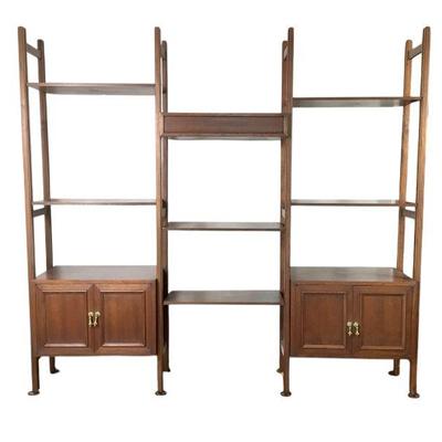 JAKA632 Vintage Ricardo Lynn Bookcase	There are two cabinets and one drawer,
