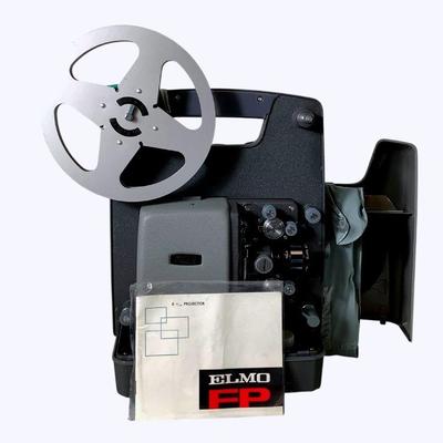 JAKA237 Vintage Elmo 8MM Projector	Elmo projector, model# FP, looks to be hardly used. Comes with original box, leather case and manual.
