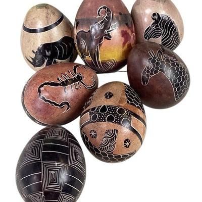 JAKA727 Vintage Kenyan Stone Eggs	Seven in total
