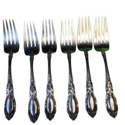 JAKA924 Sterling Silver Flatware, King Richard Pattern By Towle, Collection IV	Ornate vintage flatware.  
