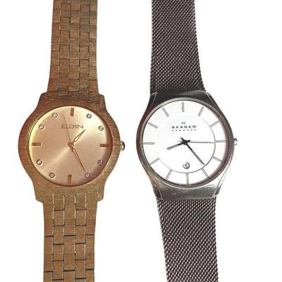 JAKA718 Skagen + Elgin Women’s Watches	95XLT7W skagen stainless steel mesh analog quartz Watch
