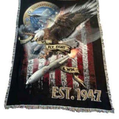 JAKA650 U.S.A.F. “We Fly, Fight, And Win” Throw	This throw maintains good color and condition.
