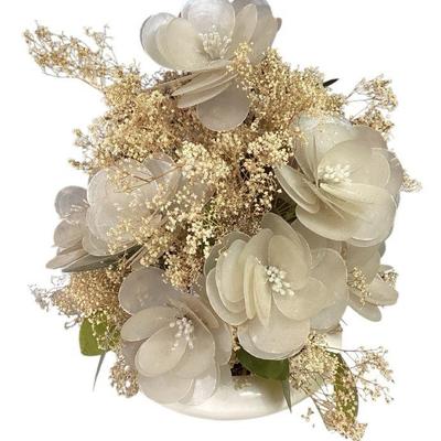 JAKA757 Capriz Shell Flower Arrangement	Approx. 17"T x 13"W

